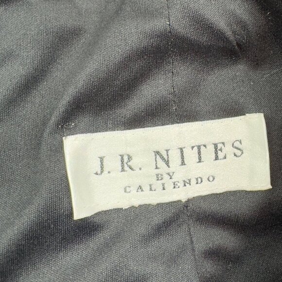 J.R. Nites by Caliendo Wide Leg Ruffle Flare Bottom Dressy Pants Women's Size L - Picture 9 of 9